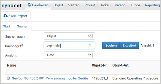Suche nach Informationen und Dokumenten